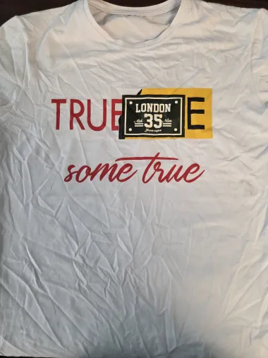 Tricou barbati alb CU MIC DEFECT slim fit ZR DEF1122 